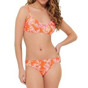 Ninety-nine DEGREES° Triangle Swim Top with Banded Hipster Swim Bottoms …